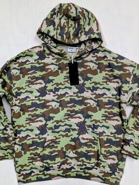 JAQWIN Camo Heavyweight Hoodie Drop Shoulder Pullover NWT Men's Size XL